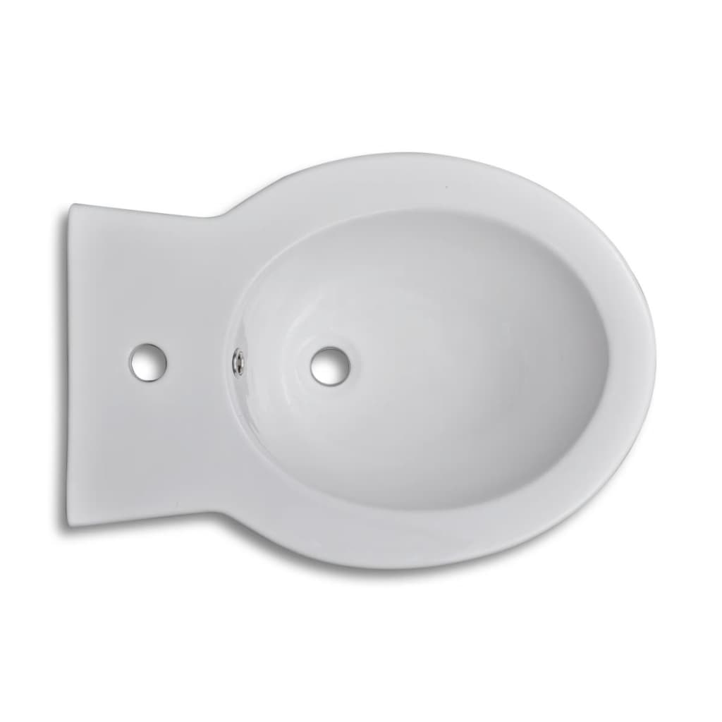 vidaXL Round Bidet Stand White High-quality Ceramic