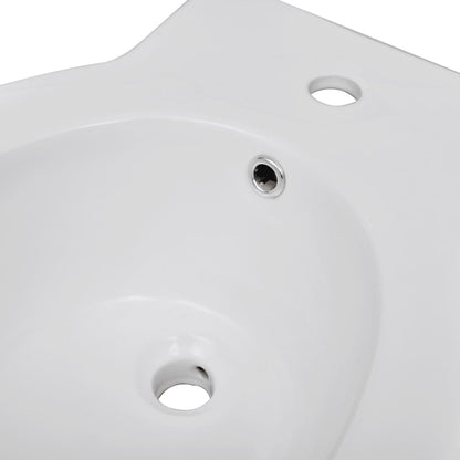 vidaXL Round Bidet Stand White High-quality Ceramic