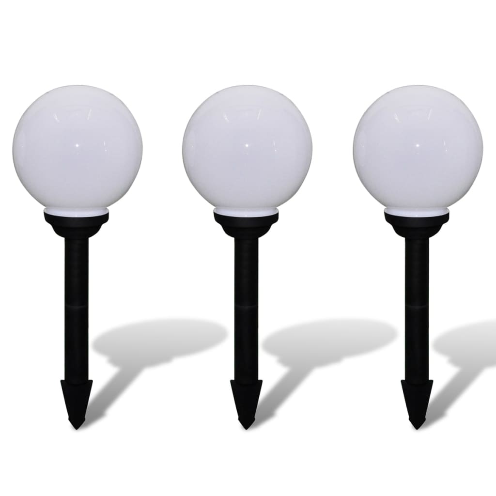 vidaXL Outdoor Pathway Lamps 3 pcs LED 20 cm with Ground Spike