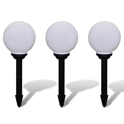 vidaXL Outdoor Pathway Lamps 3 pcs LED 20 cm with Ground Spike