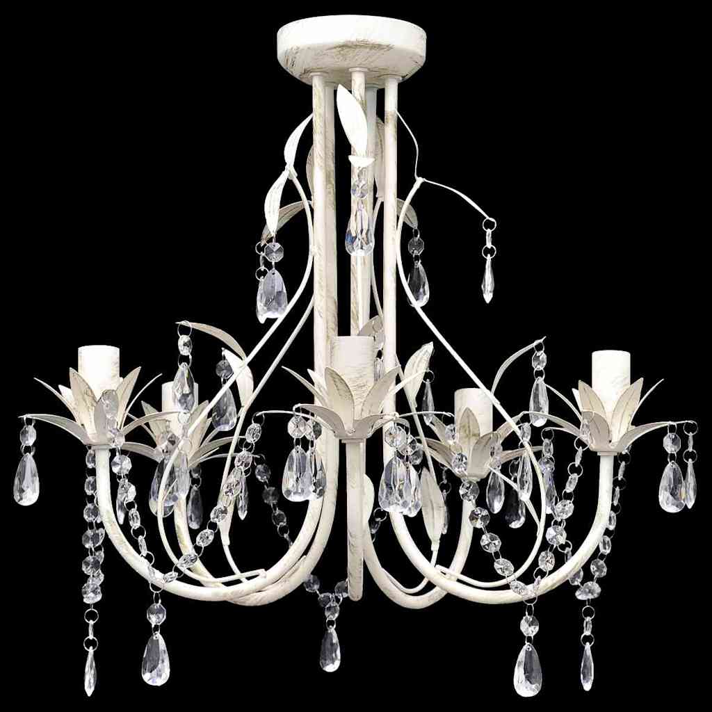 Crystal Pendant Ceiling Lamp Chandelier Elegant 5 Bulb Sockets