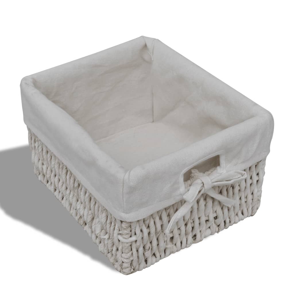 vidaXL Cabinet | White | Paulownia wood, Cotton, Polyester | Medium | Storage
