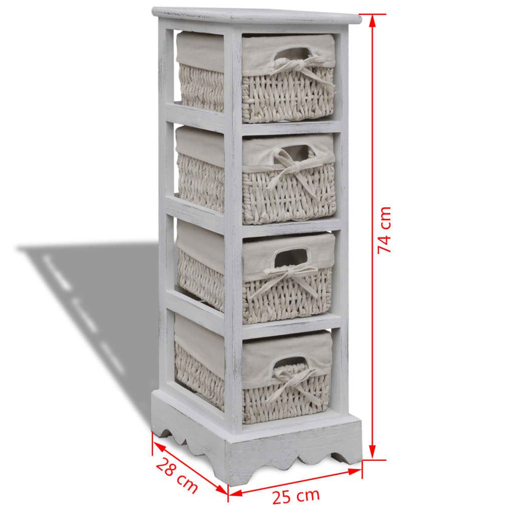 vidaXL Storage Rack | White