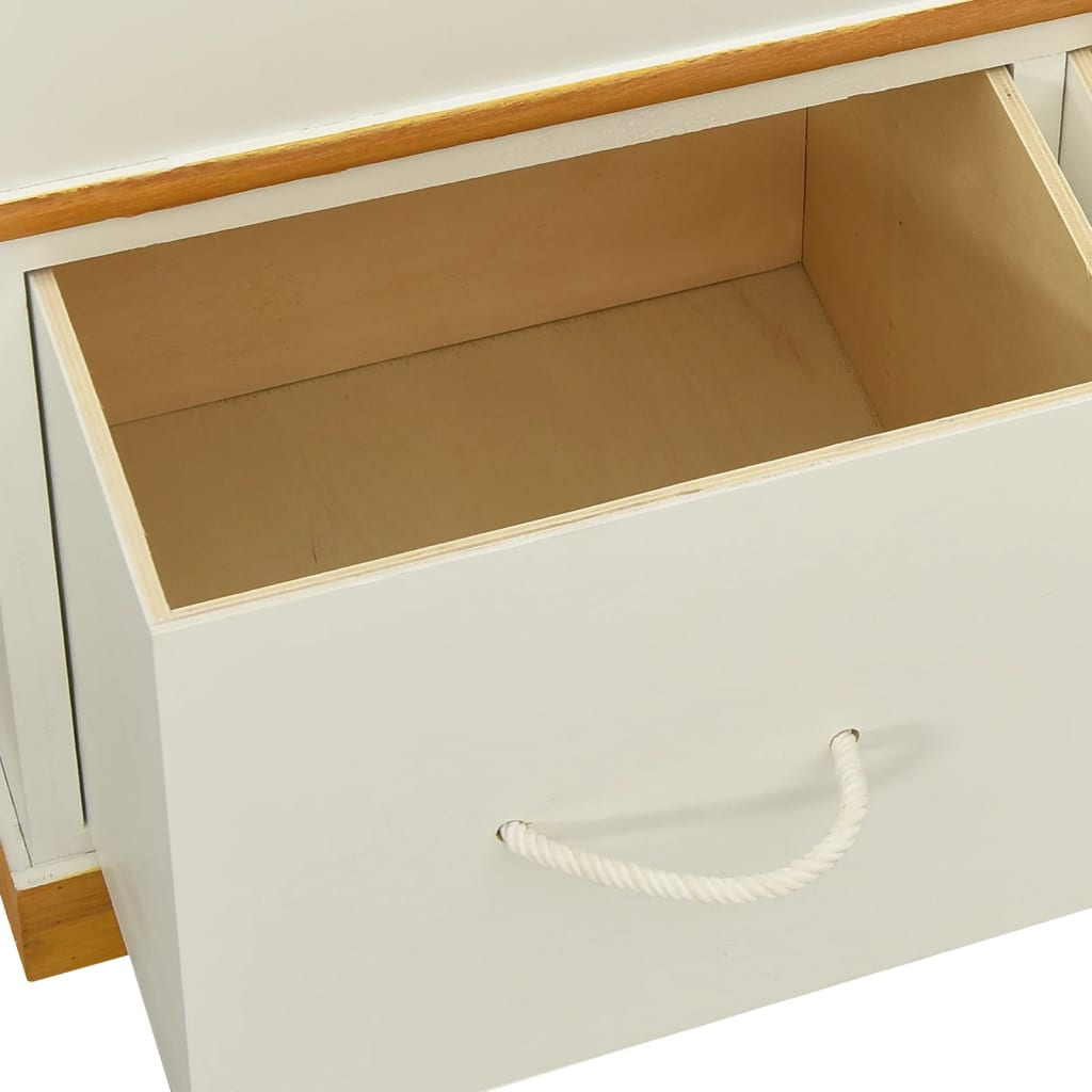 vidaXL Storage Bench Solid Paulownia Wood 100 cm