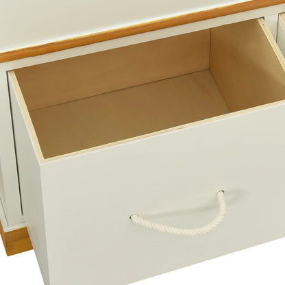 vidaXL Storage Bench Solid Paulownia Wood 100 cm