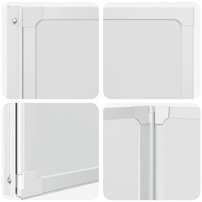 Shower Bath Screen Wall 117 x 120 cm 3 Panels Foldable