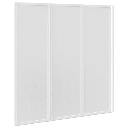 Shower Bath Screen Wall 117 x 120 cm 3 Panels Foldable