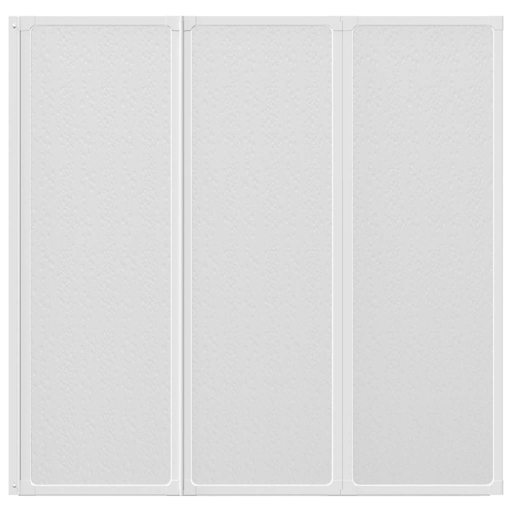 Shower Bath Screen Wall 141 x 132 cm 3 Panels Foldable