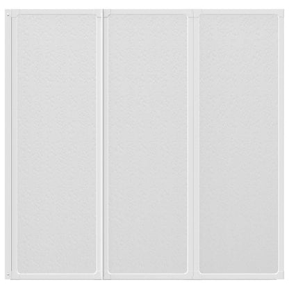 Shower Bath Screen Wall 141 x 132 cm 3 Panels Foldable