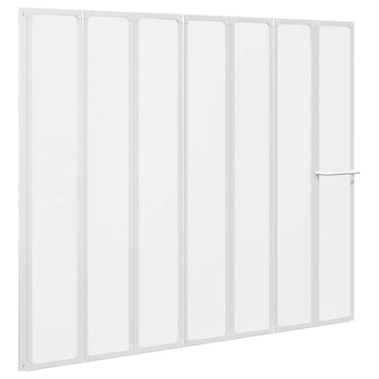 140786 Shower Bath Screen Wall 140 x 168 cm 7 Panels Foldable with Towel Rack