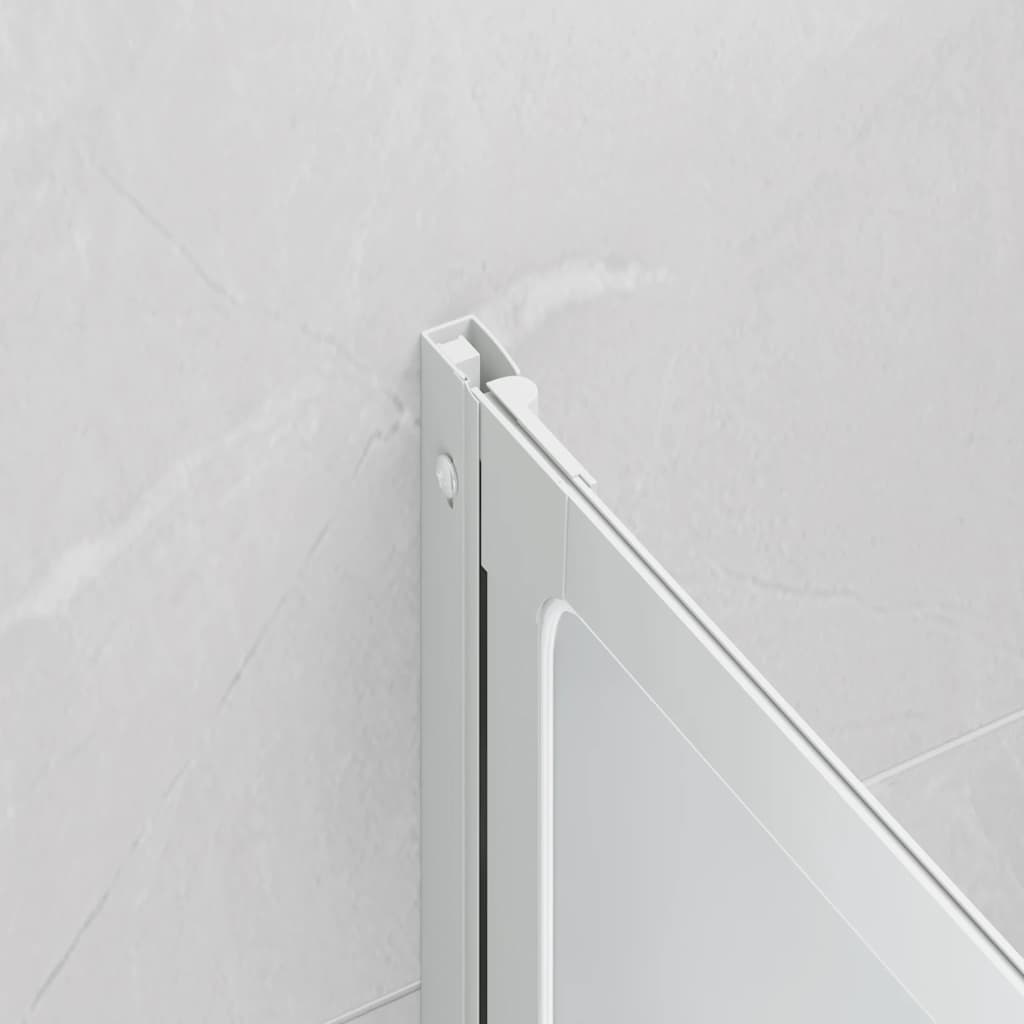 140786 Shower Bath Screen Wall 140 x 168 cm 7 Panels Foldable with Towel Rack