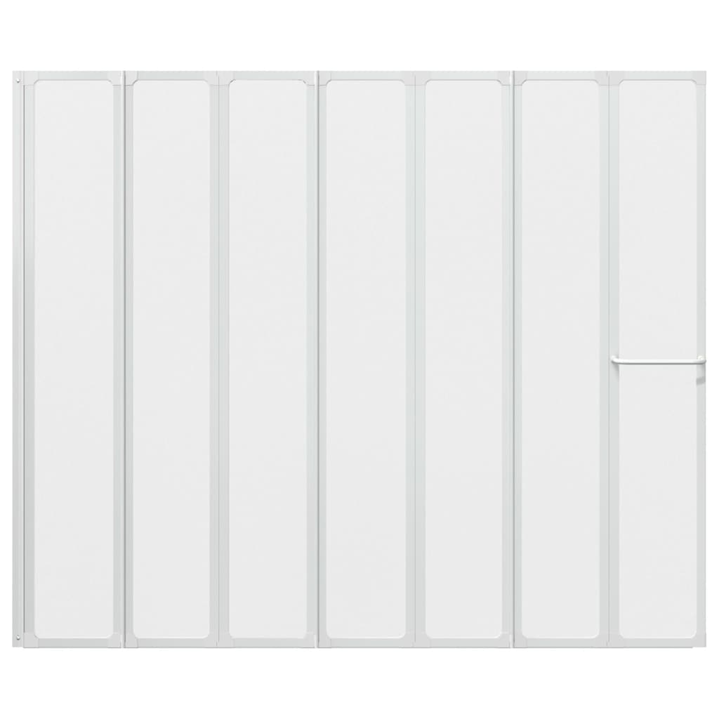 140786 Shower Bath Screen Wall 140 x 168 cm 7 Panels Foldable with Towel Rack