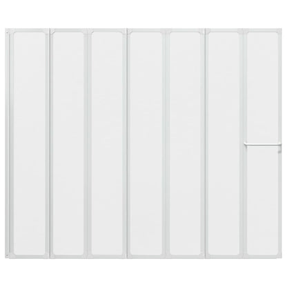 140786 Shower Bath Screen Wall 140 x 168 cm 7 Panels Foldable with Towel Rack
