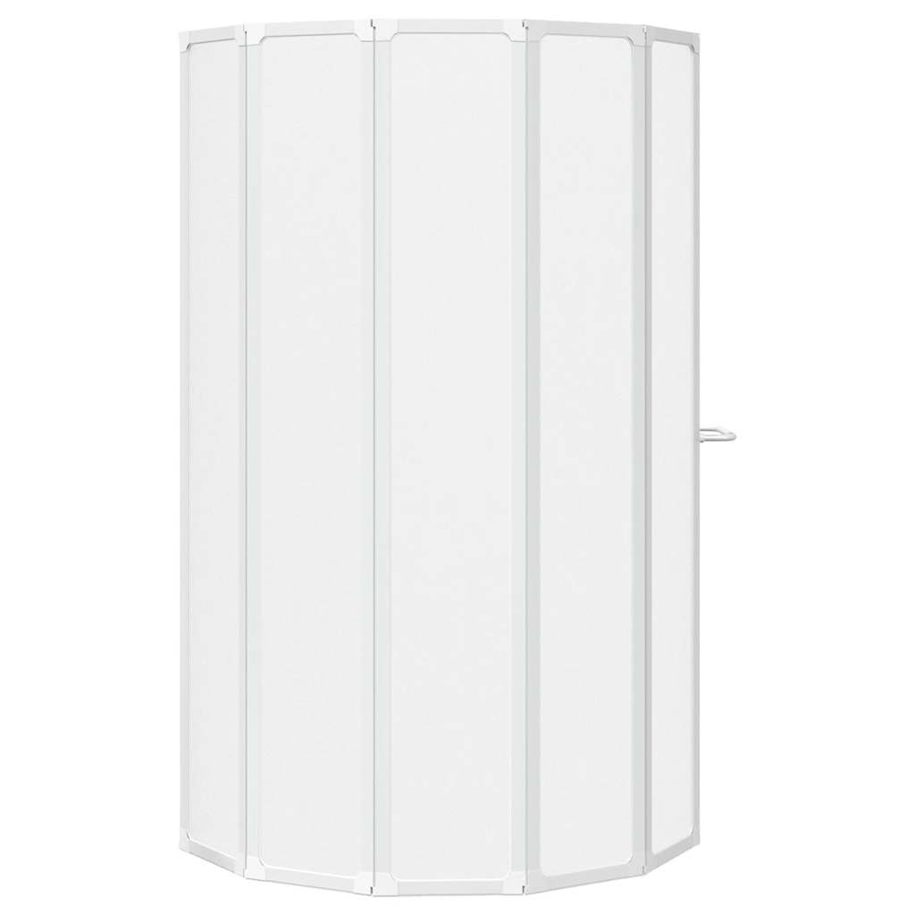 140786 Shower Bath Screen Wall 140 x 168 cm 7 Panels Foldable with Towel Rack