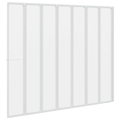140786 Shower Bath Screen Wall 140 x 168 cm 7 Panels Foldable with Towel Rack