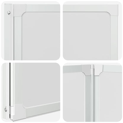 140786 Shower Bath Screen Wall 140 x 168 cm 7 Panels Foldable with Towel Rack