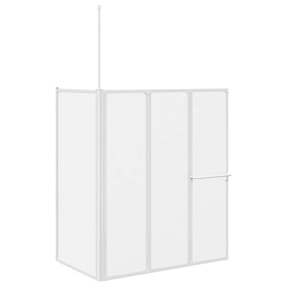 Shower Bath Screen Wall L Shape 70 x 120 x 137 cm 4 Panels Foldable