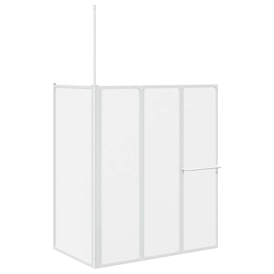 Shower Bath Screen Wall L Shape 70 x 120 x 137 cm 4 Panels Foldable