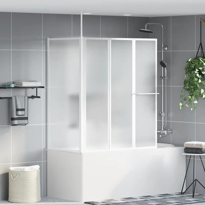 Shower Bath Screen Wall L Shape 70 x 120 x 137 cm 4 Panels Foldable