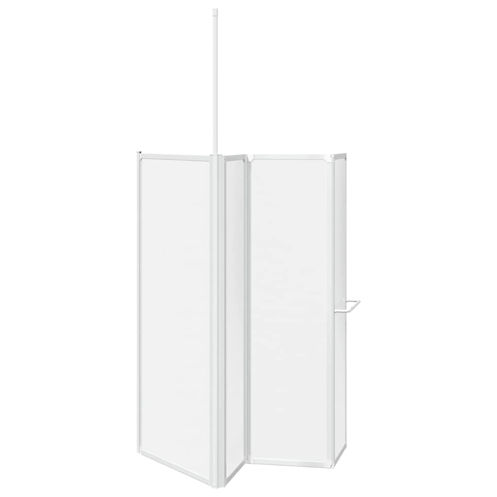 Shower Bath Screen Wall L Shape 70 x 120 x 137 cm 4 Panels Foldable