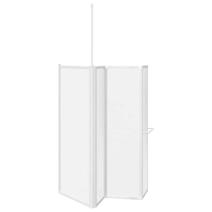 Shower Bath Screen Wall L Shape 70 x 120 x 137 cm 4 Panels Foldable