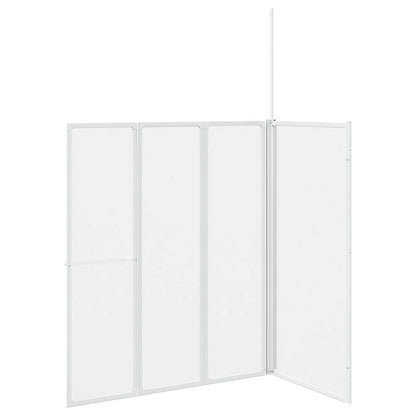 Shower Bath Screen Wall L Shape 70 x 120 x 137 cm 4 Panels Foldable