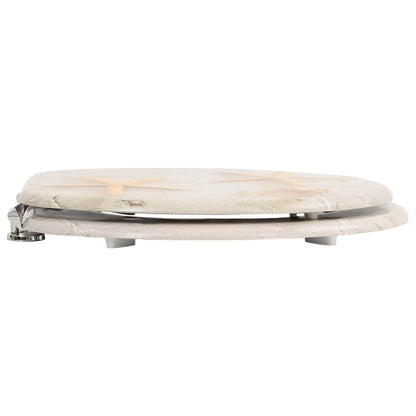 vidaXL WC Toilet Seat MDF Lid Starfish