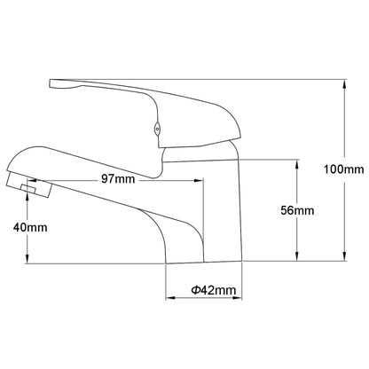 vidaXL Basin Mixer Tap Chrome