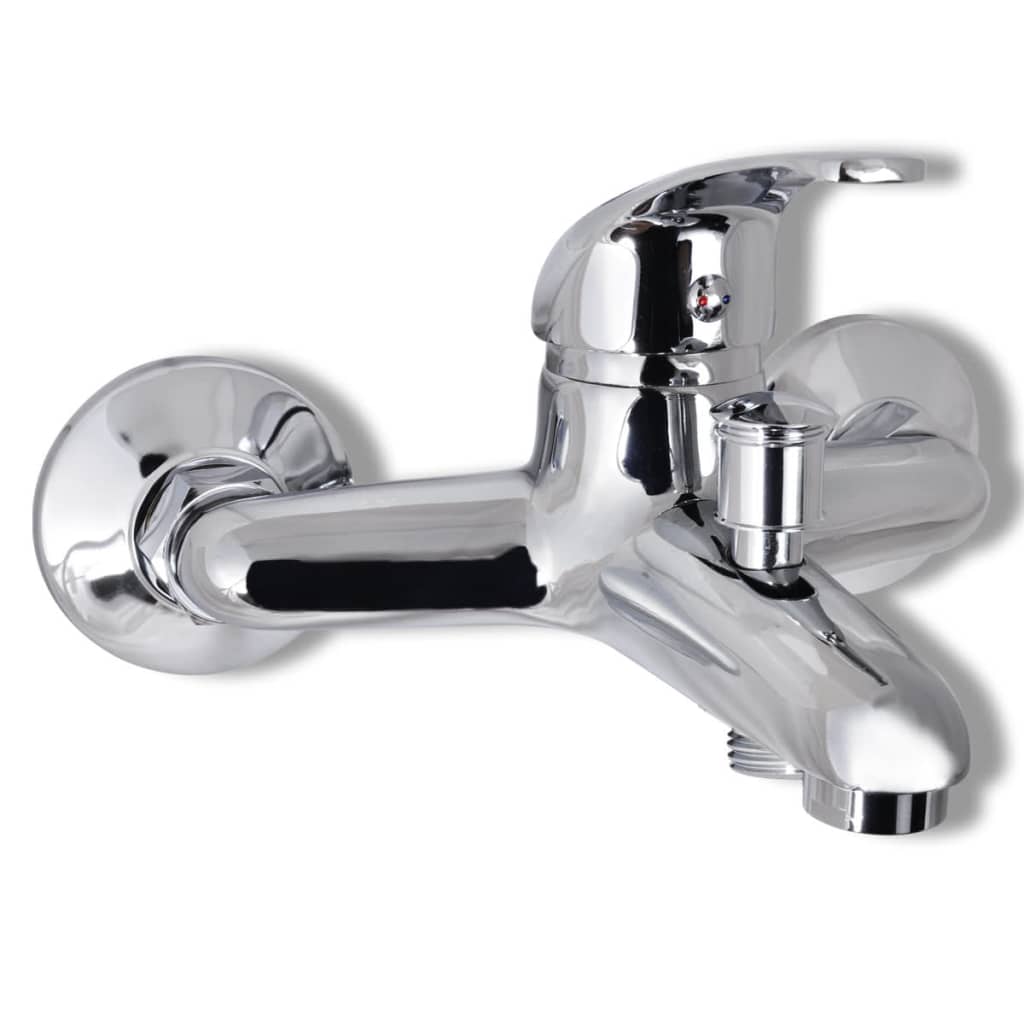 vidaXL Bath Shower Mixer Tap Kit Chrome