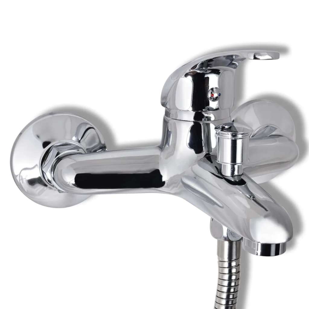 vidaXL Bath Shower Mixer Tap Kit Chrome