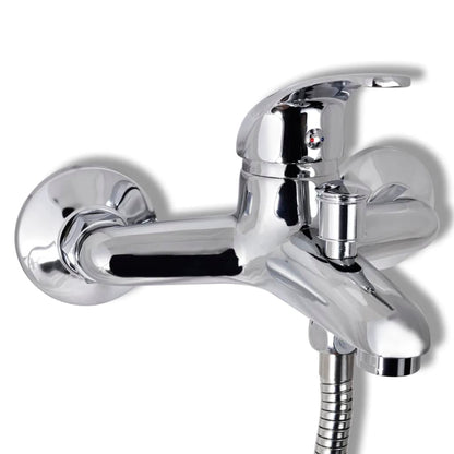 vidaXL Bath Shower Mixer Tap Kit Chrome