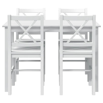 vidaXL 5 Piece Dining Set White
