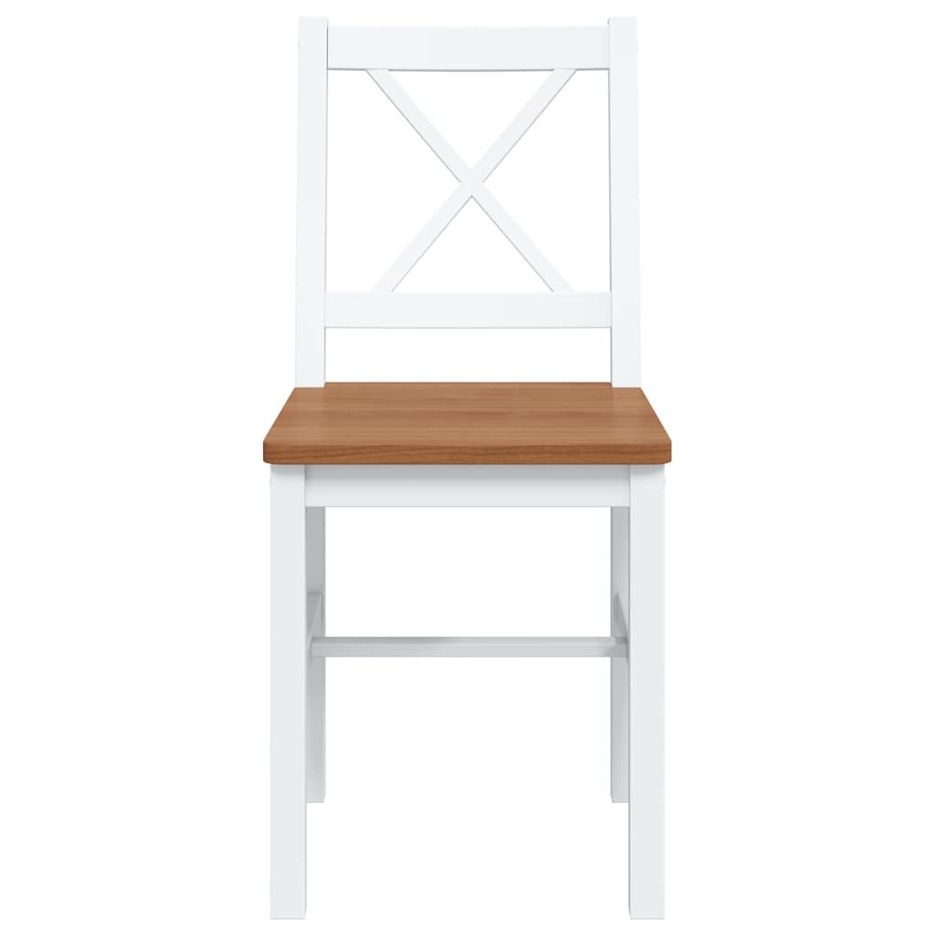 240884 vidaXL 5 Piece Dining Set Brown and White