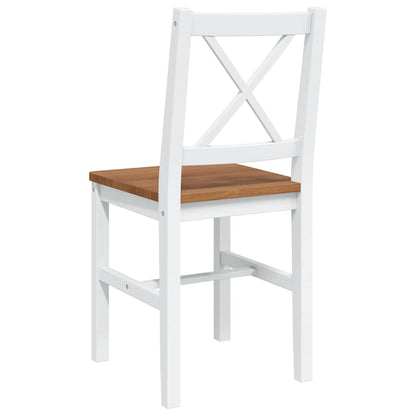 vidaXL 5 Piece Dining Set Brown and White