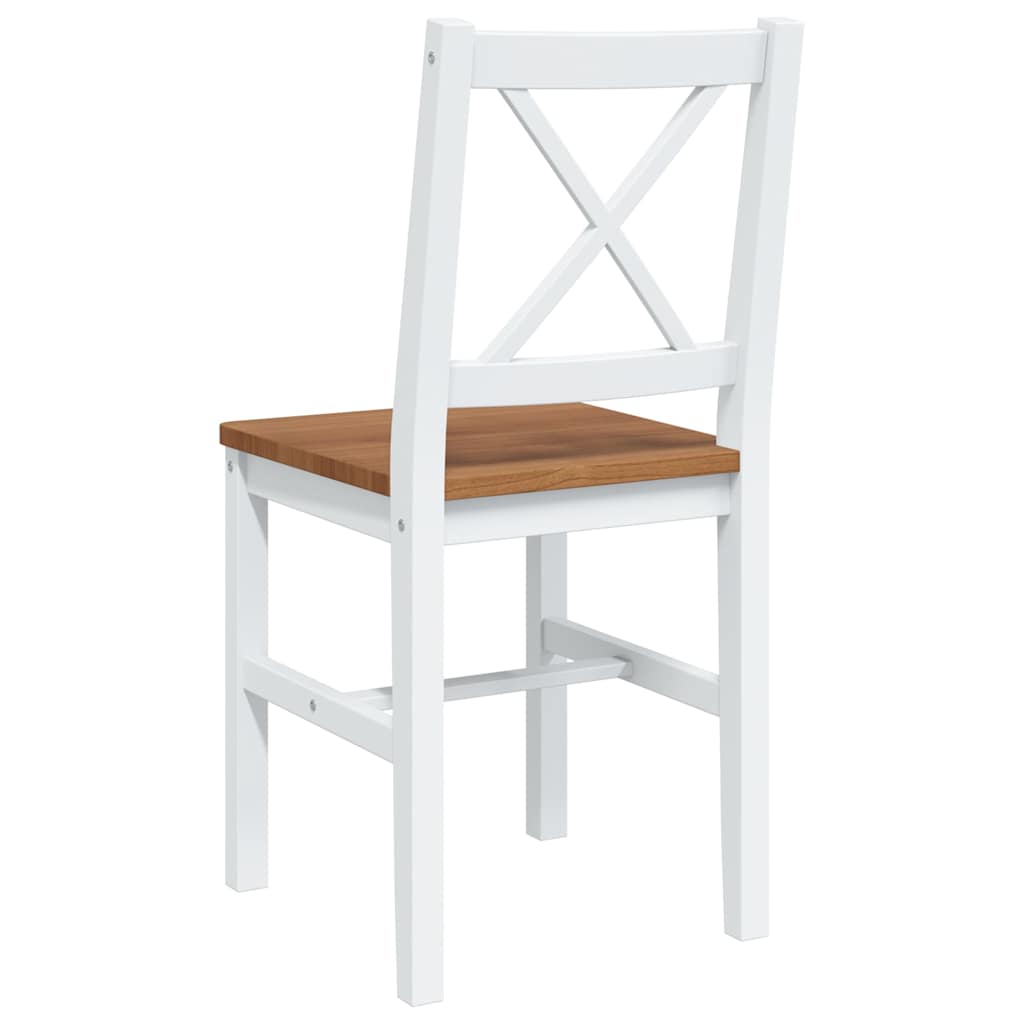 240884 vidaXL 5 Piece Dining Set Brown and White