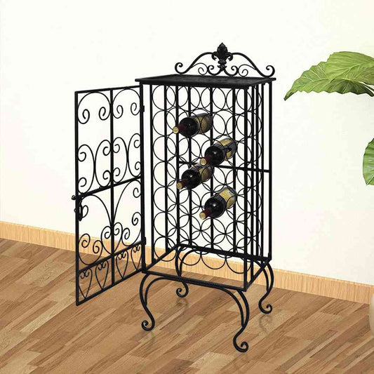 240937 vidaXL Wine Rack for 28 Bottles Metal