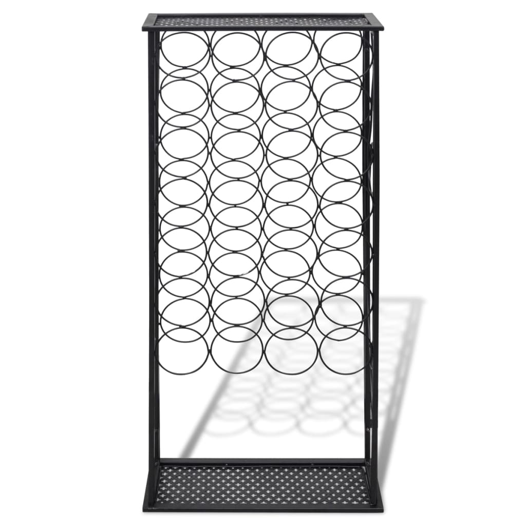 240942 vidaXL Wine Rack for 28 Bottles Metal