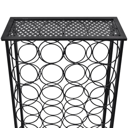 240942 vidaXL Wine Rack for 28 Bottles Metal