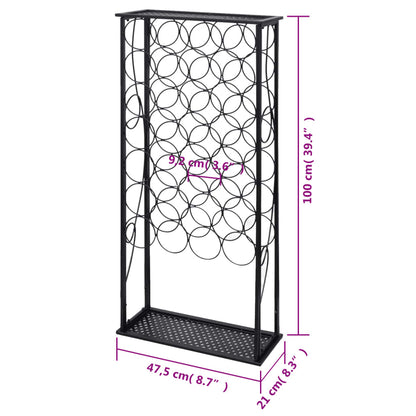 240942 vidaXL Wine Rack for 28 Bottles Metal