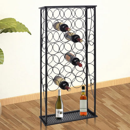 vidaXL Wine Rack for 28 Bottles Metal