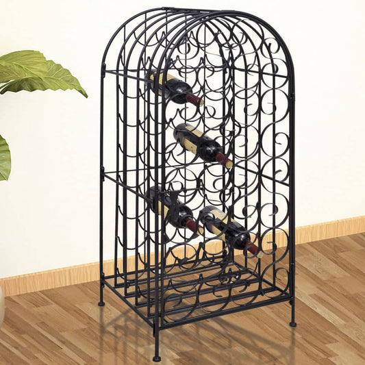240943 vidaXL Wine Rack for 35 Bottles Metal