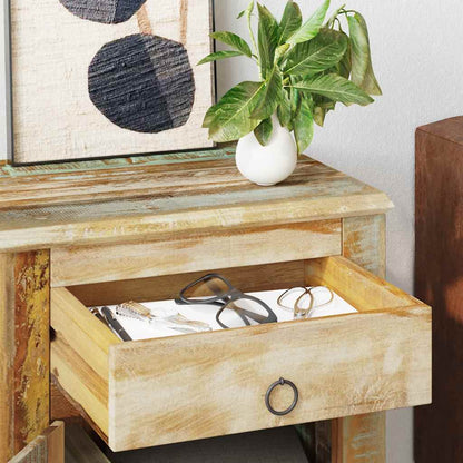 240950 vidaXL End Table with 1 Drawer 1 Door Reclaimed Wood
