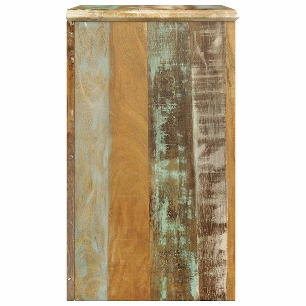 240950 vidaXL End Table with 1 Drawer 1 Door Reclaimed Wood