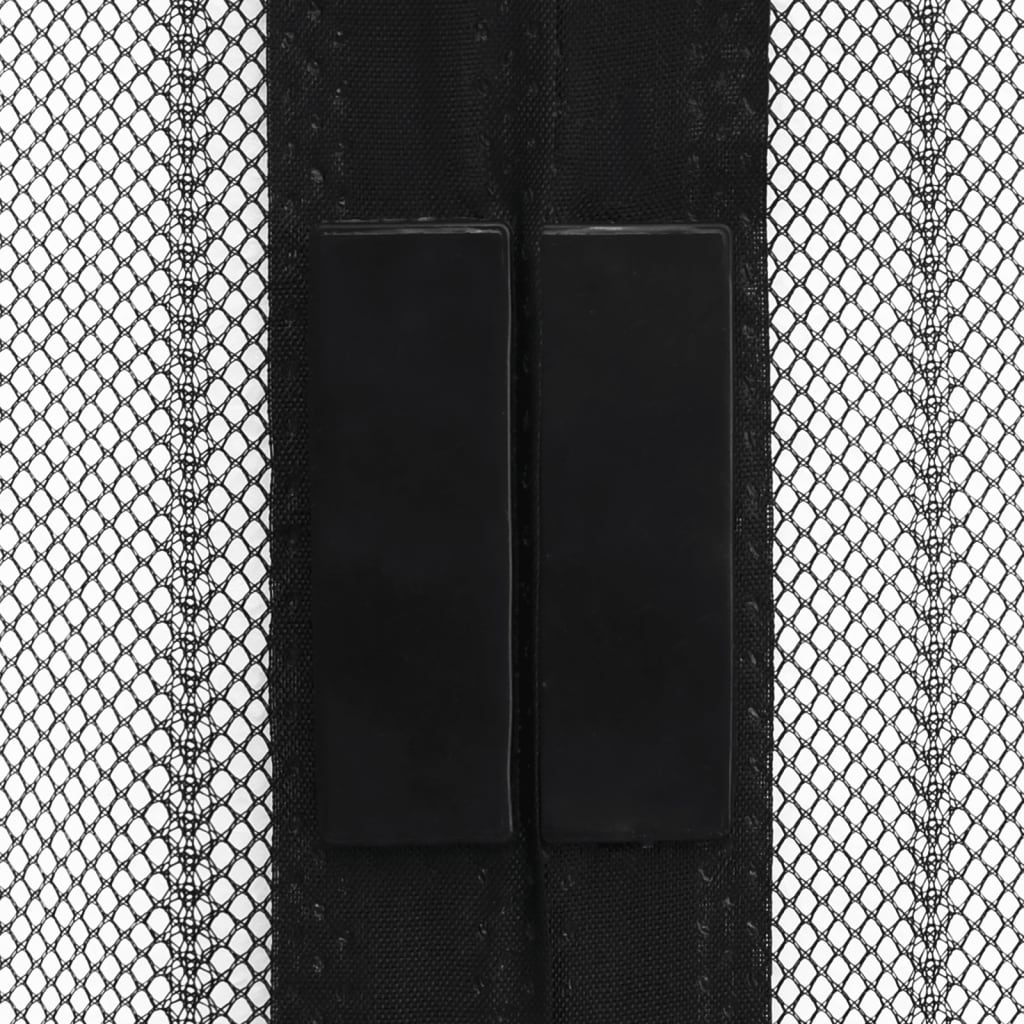 vidaXL Insect Door Curtain 210 x 100 cm 2 pcs Magnet Black