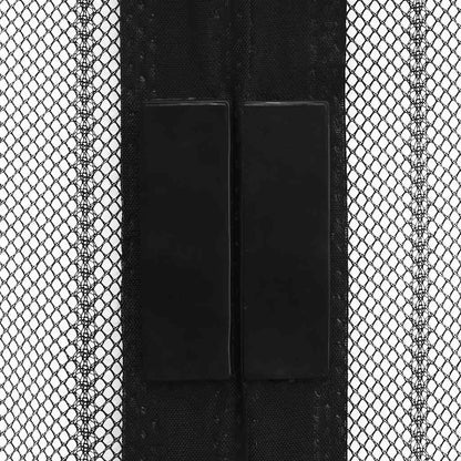 40920 vidaXL Insect Door Curtain 210 x 100 cm 2 pcs Magnet Black