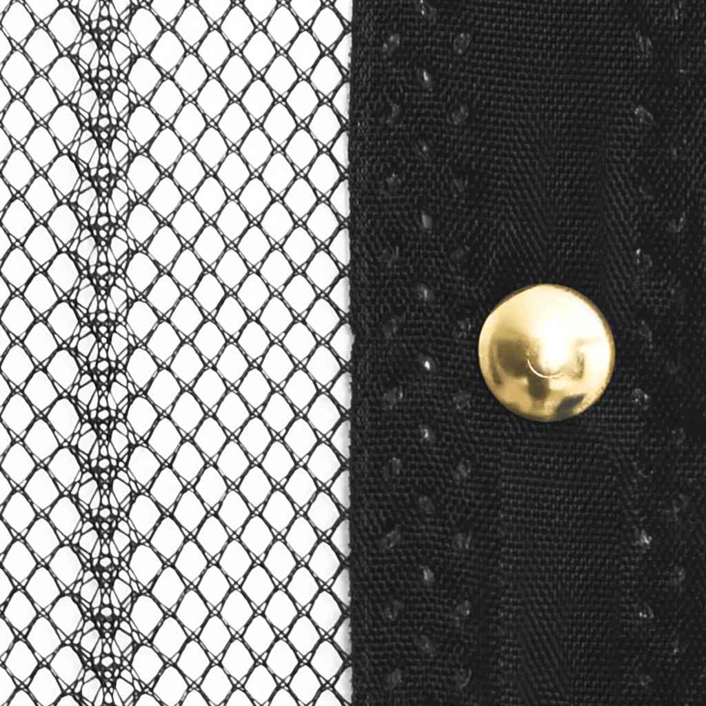 40920 vidaXL Insect Door Curtain 210 x 100 cm 2 pcs Magnet Black