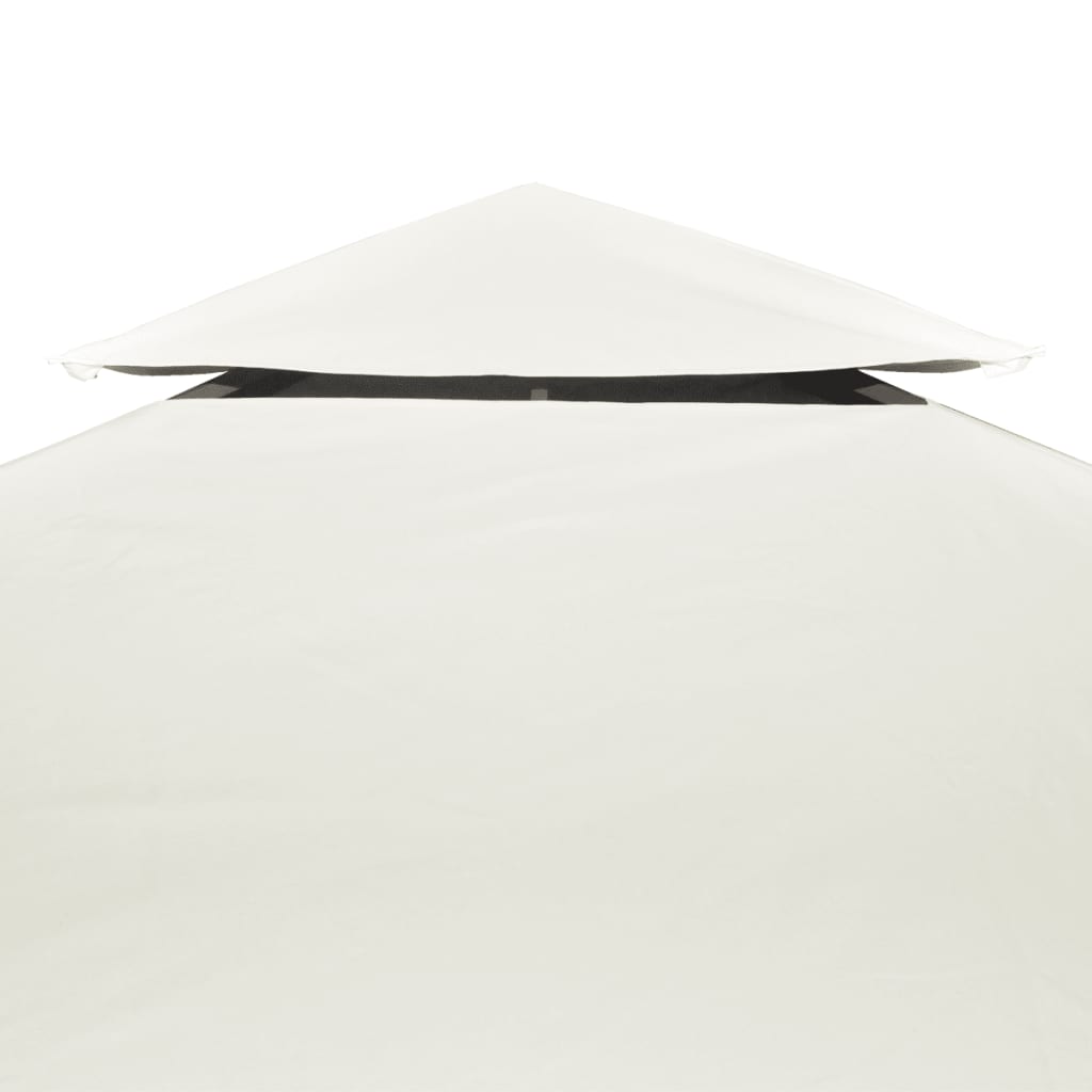 vidaXL Gazebo Canopy | Cream White | Polyester, PVC coated | 3x3 metres