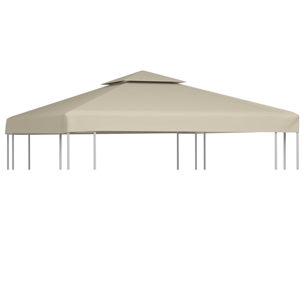 vidaXL Cover For Pavilion | Beige | Polyester with PVC coating | 3x3 metres
