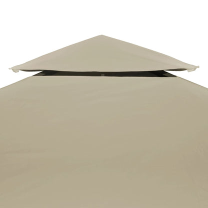 vidaXL Cover For Pavilion | Beige | Polyester with PVC coating | 3x3 metres