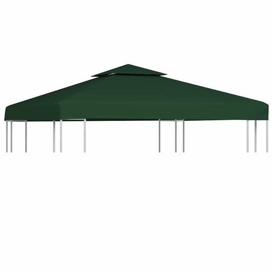 40876 vidaXL Gazebo Cover Canopy Replacement 310 g / m² Green 3 x 3 m